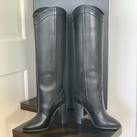 Saint laurent Kate 105 Model Tall Black Leather Boots (Size 37.5) - Picture 3 of 10